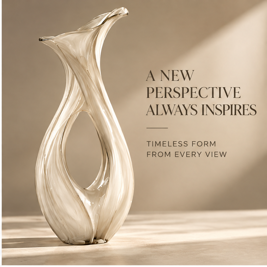 FORMIQI pearl glass vase a new perspective always inspires, timeless form from every view