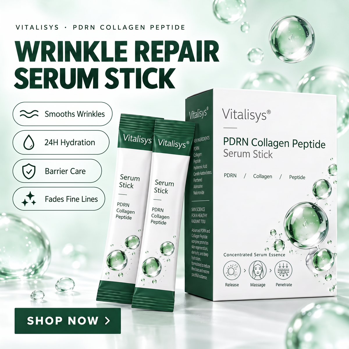 Vitalisys® PDRN Collagen Peptide Serum Stick